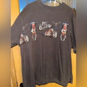 Vintage Y2k North River T-shirt Chopper, Black Xxl Motorcycle